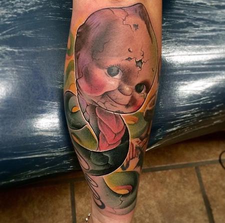 Tattoos - Kewpie Doll with a Snake Body  - 96232