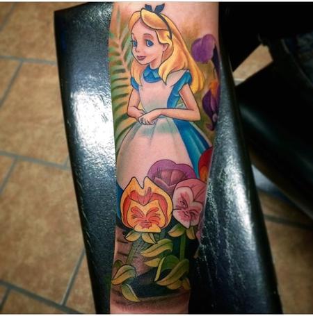 Tattoos - Alice In Wonderland Sleeve In Progress - 97610