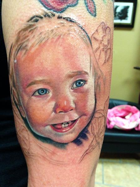 Tattoos - In Progress Baby Portrait - 99946