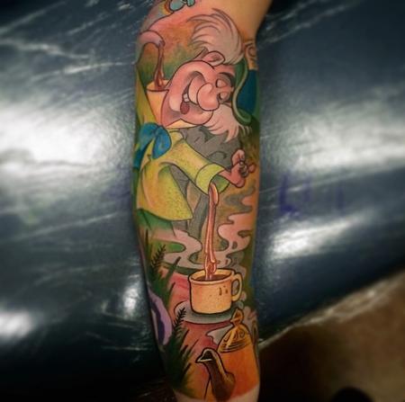 Tattoos - Alice in Wonderland Sleeve In Progress - 101422