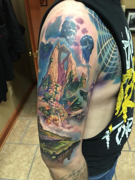 Tattoos - Landscape Scenery - In Progress - 112302