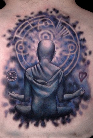 Tattoos - Meditating man - 43950