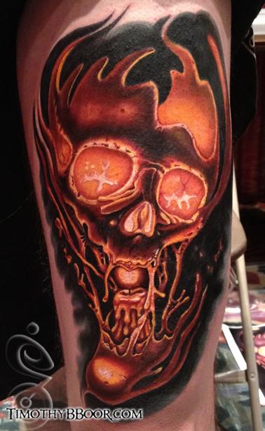 Tattoos - Skull Candle  - 70418