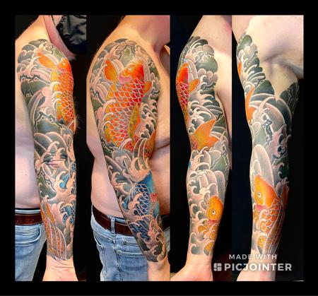 Tattoos - Traditional koi sleeve - 143381