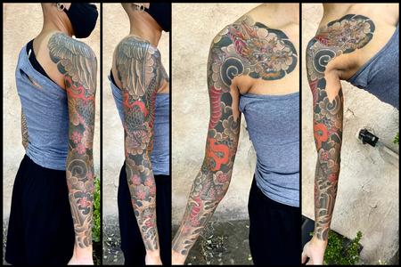 Tattoos - Japanese dragon Sleeve and chest panel tattoo - 143397