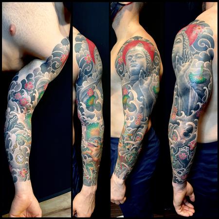 Tattoos - Buddha and kaeru Sleeve - 143384
