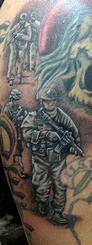 Boston Rogoz - Marine Patrol color tattoo