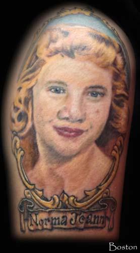 Boston Rogoz - Grandma Color Portrait Tattoo