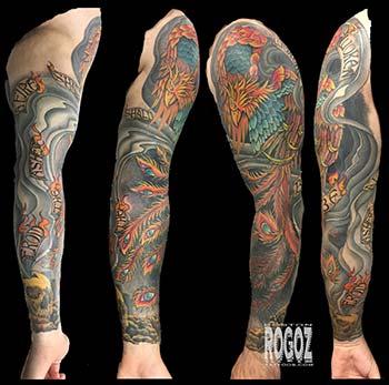 Tattoos - Phoenix sleeve detail - 102019