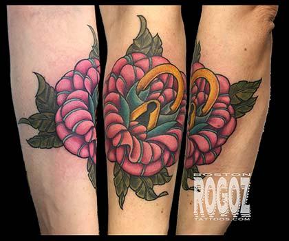 Tattoos - Color Rose Lock Tattoo - 101513