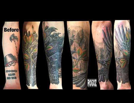 Tattoos - Murder of crows coverup - 127261