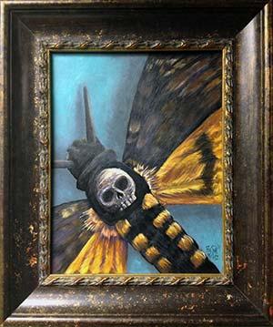 Boston Rogoz - DEath Head Hawk Moth Painting