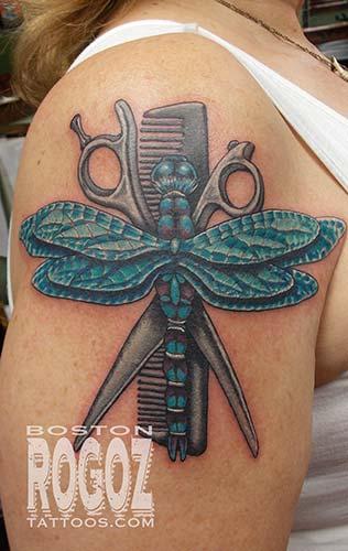 Boston Rogoz - Hairdresser tattoo