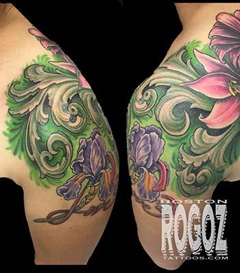 Tattoos - Filigree shoulder filler - 107922