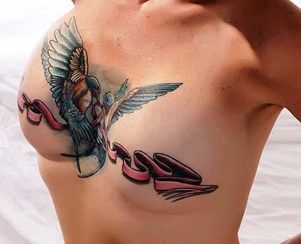 Tattoos - Mastectomy scar cover-up tattoo  - 94375