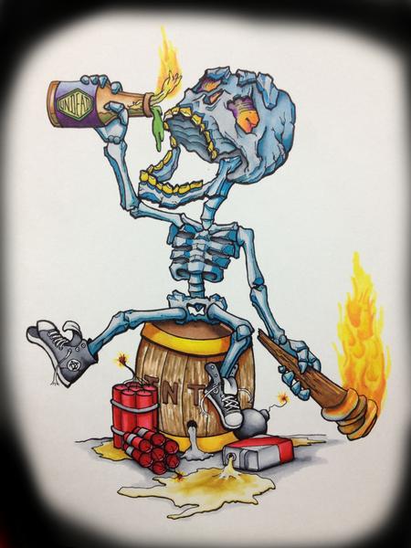 Boston Rogoz - Anarchy Suicide Skeleton