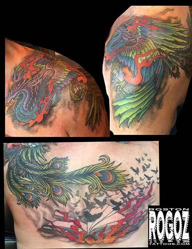 Boston Rogoz - Phoenix rising tattoo