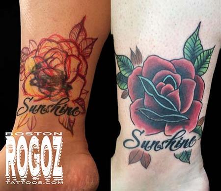 Tattoos - rose coverup - 119646