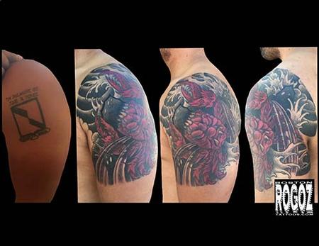 Tattoos - Japanese Samurai Crab cover up - 127262
