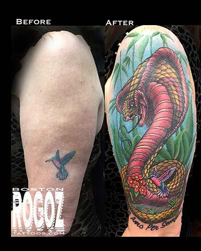 Boston Rogoz - Cobra and snake tattoo