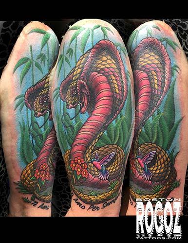Boston Rogoz - Lovestruck cobra tattoo