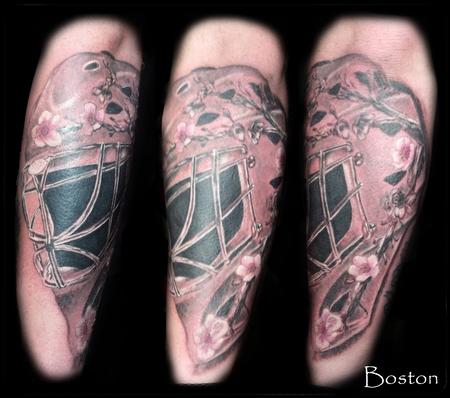 Boston Rogoz - Hockey Goalie Mask Tattoo