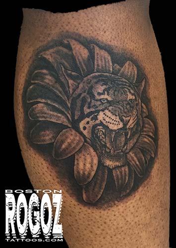 Tattoos - tiger/flower morph - 119656