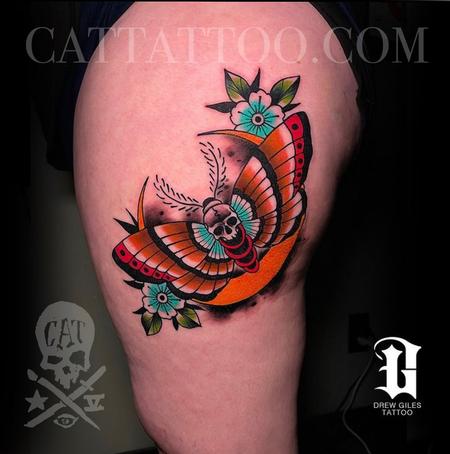 Death Moth Tattoo Design