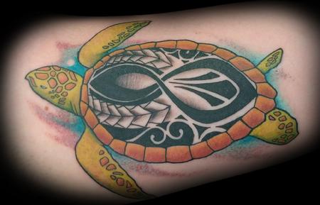 Tattoos - Polynesian turtle - 129098