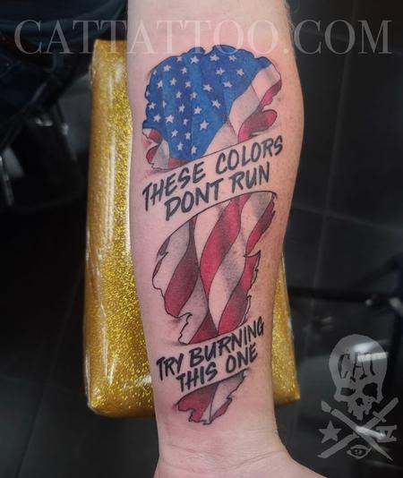 Tattoos - American Flag - 143638