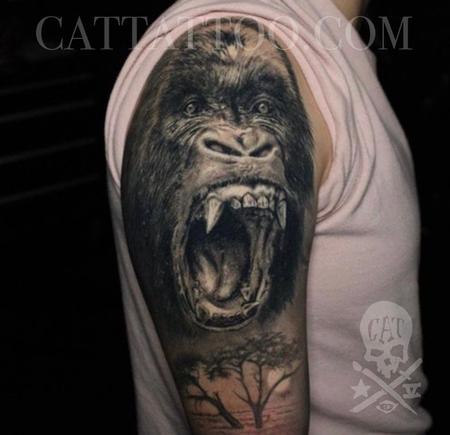 Tattoos - Healed Gorilla - 143645