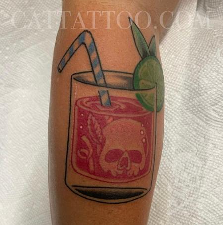 Deadly Cocktail  Tattoo Design Thumbnail