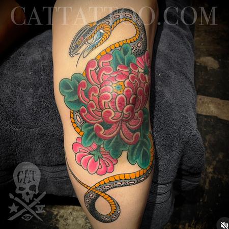 Mark C. Merchant - Snake and Florals