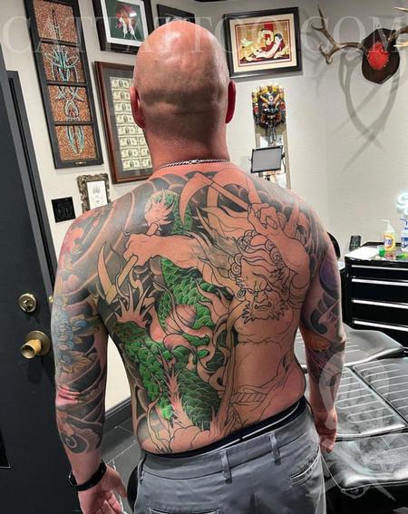 Matt Folse  - In progress Japanese back piece