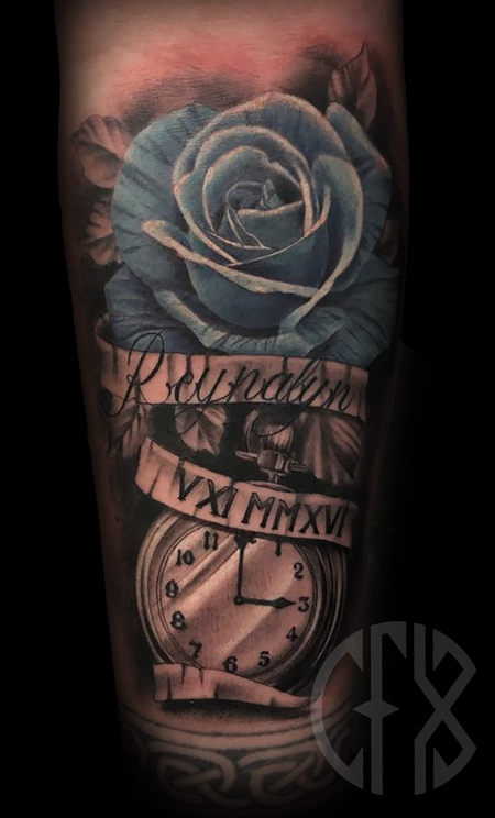 Tattoos - Rose/Watch - 137612