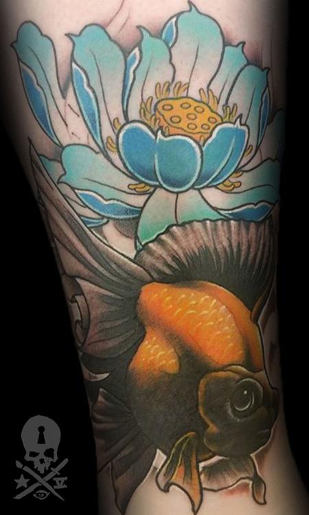 Tattoos - Fish/Lotus - 131058