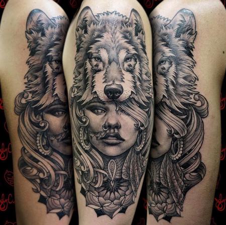 Tattoos - Wolf Headdress - 129167