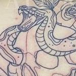 WIP Skull Snake and Roses Tattoo Thumbnail