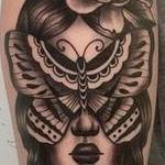 Butterfly Lady tattoo Tattoo Thumbnail