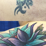 Frog to Flower Coverup Tattoo Thumbnail