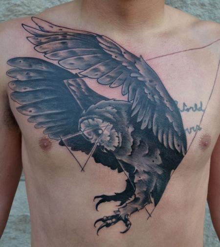 Tattoos - Owl Chesticle - 89851
