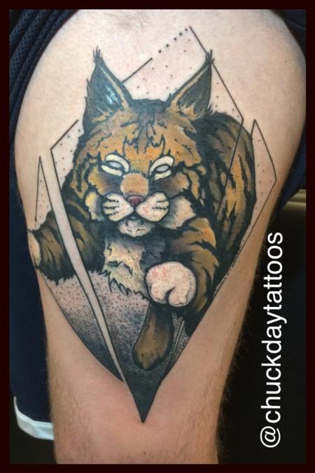 Tattoos - Pouncing Bobcat - 124958