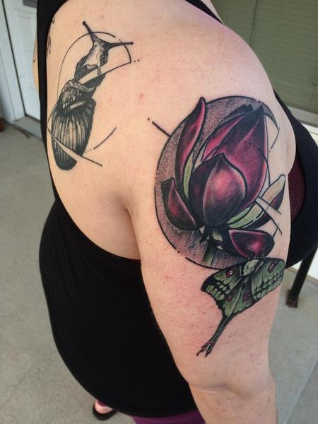 Tattoos - Lotus Moth Crescent - 128269