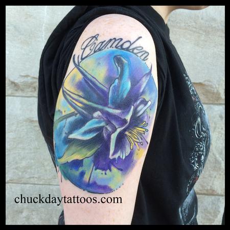 Tattoos - Coloumbine flower  - 102115