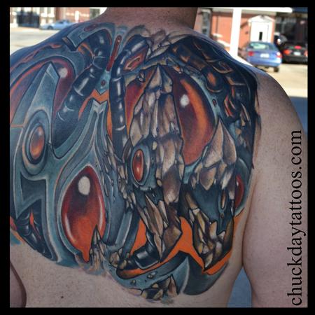 Tattoos - Biomech Back in progress - 96020