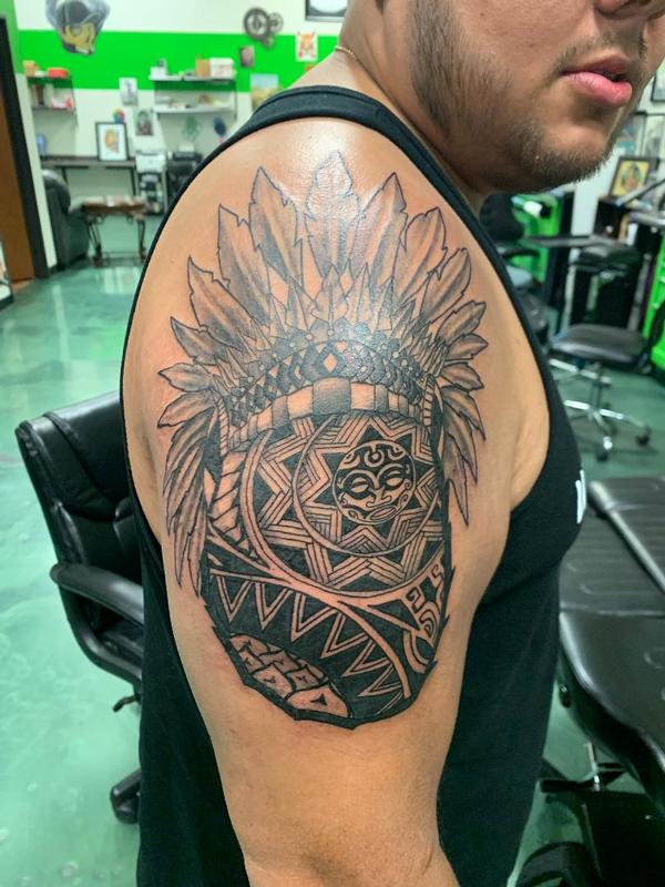 Tribal Pineapple by Mario Padilla Tattoos