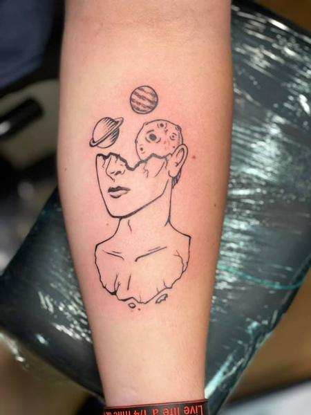 Tattoos - Space brain tattoo - 142986