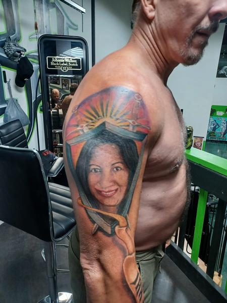 Tattoos - portrait of his girlfriend  - 144602