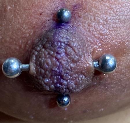Tattoos - Vertical Nipple Piercing - 145991