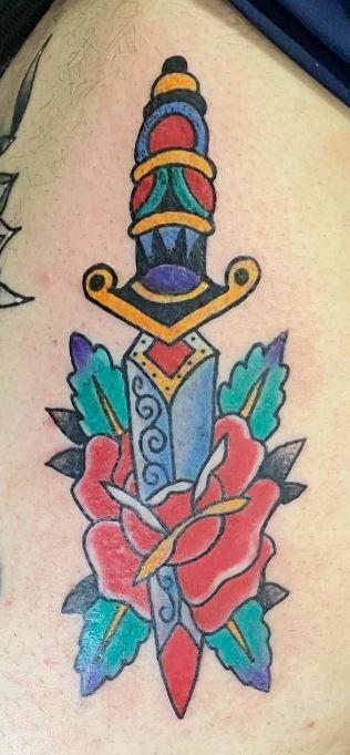 Tattoos - traditional dagger  - 144374